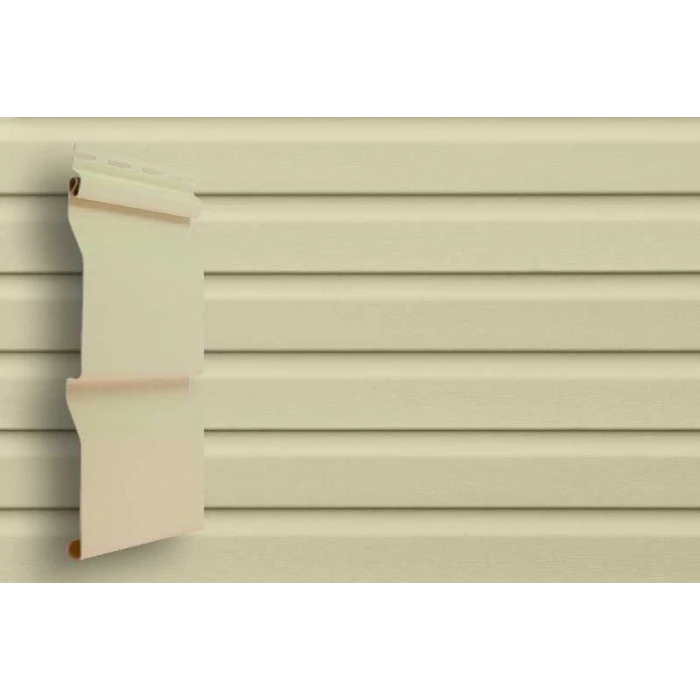 Виниловый сайдинг двухслойный Grand Line Корабельная доска Слим Слоновая кость, RAL 1014 3.00